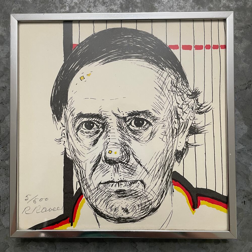 Roger Raveel 1974 Autoportrait Self-Portrait Signed 5/500 Belgian Artist Painter